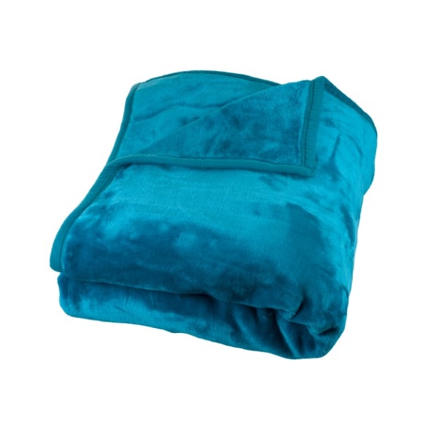 Hastings Home Solid Soft Heavy Thick Plush Mink Blanket 8 Pound - Aqua